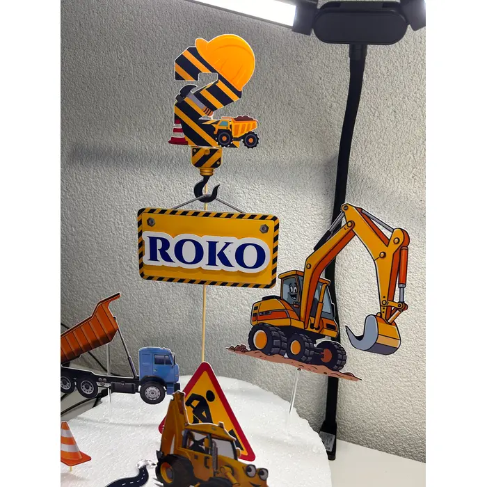 Personalizirani građevinski topper set za tortu – GS-014, 11 image
