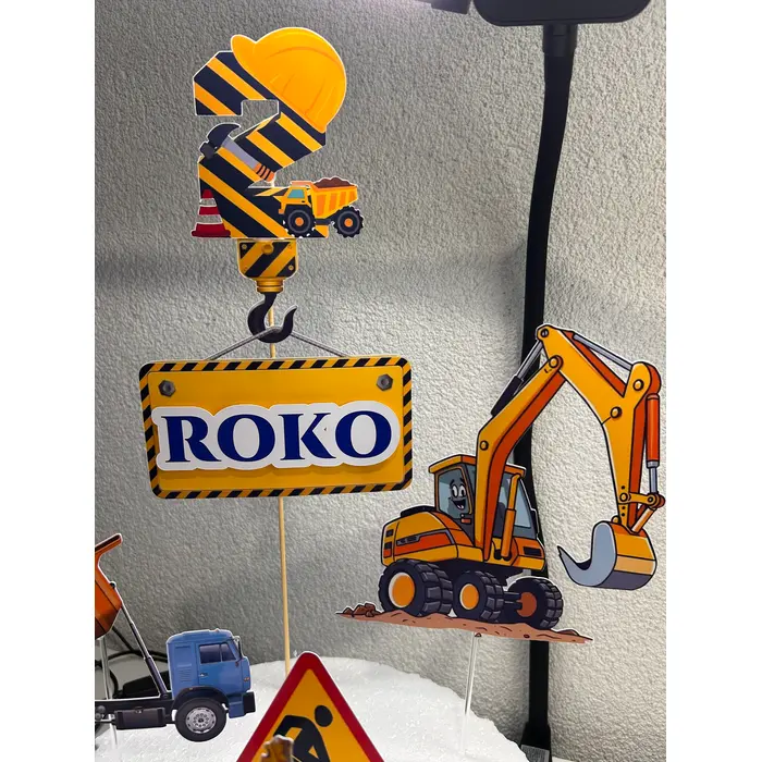Personalizirani građevinski topper set za tortu – GS-014, 17 image