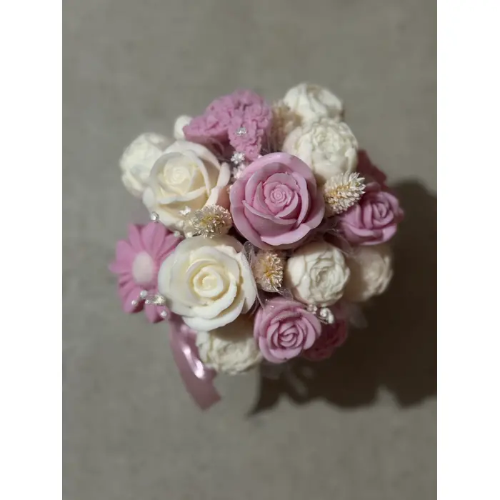 Mirisni aranžman od sojinog voska - za sve prigode - u kartonskoj posudi S (11x12cm), 15 image