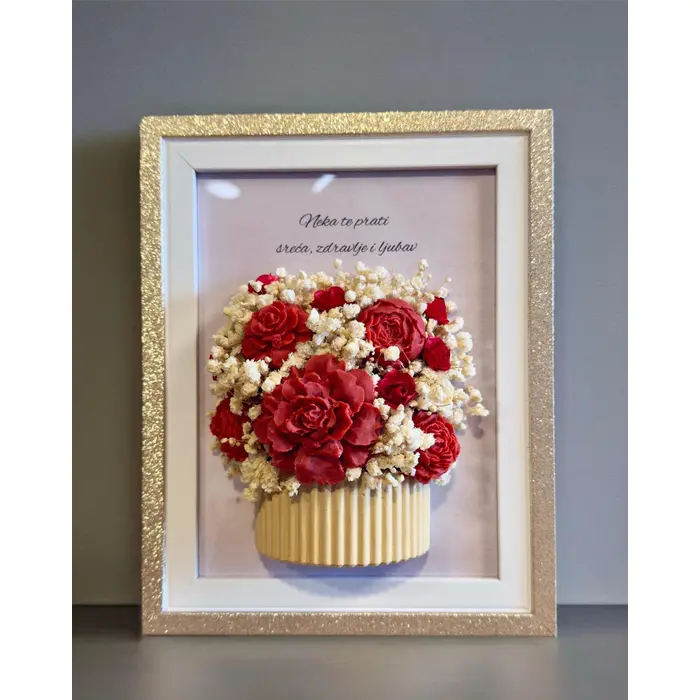 Cvjetni okvir s porukom – personalizirani (15x20), 4 image
