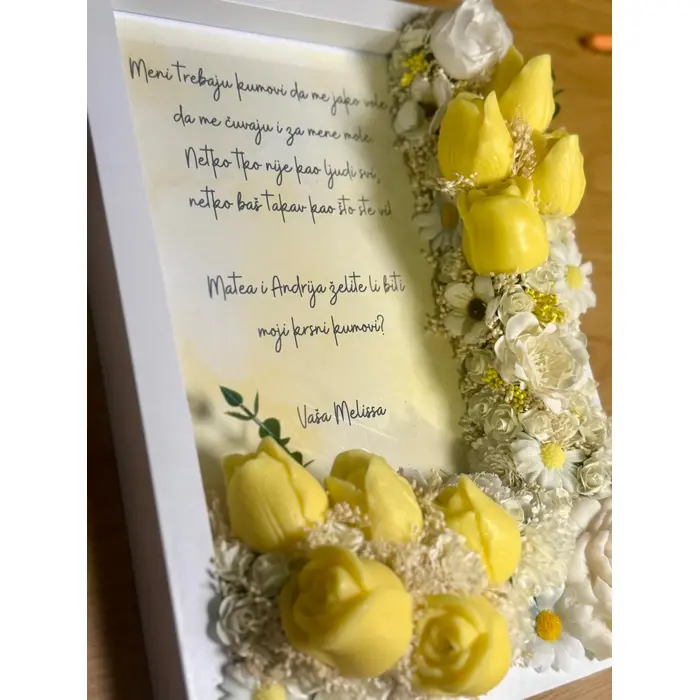 Cvjetni okvir s porukom – personalizirani (15x20), 7 image