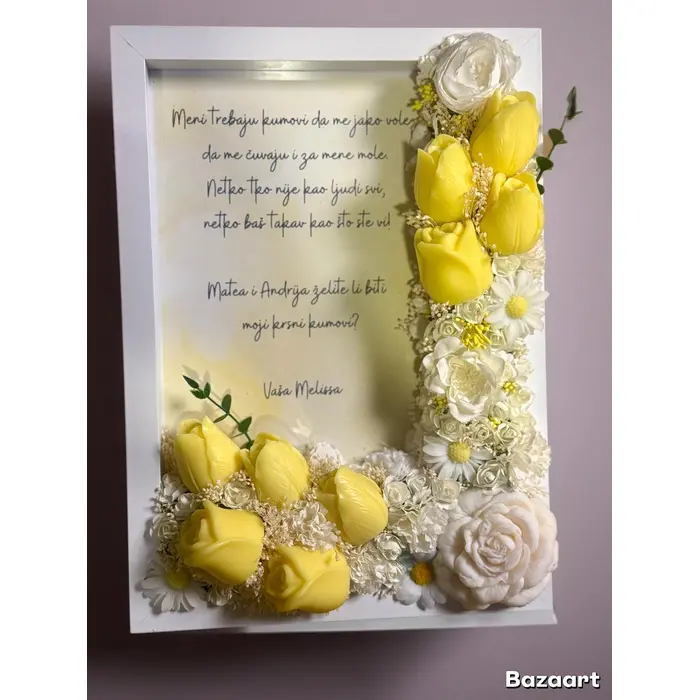 Cvjetni okvir s porukom – personalizirani (15x20), 6 image