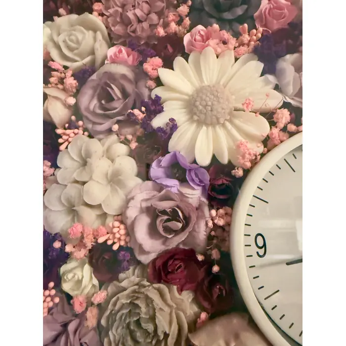Personalizirani zidni sat s 3D cvjetnim aranžmanom, 4 image