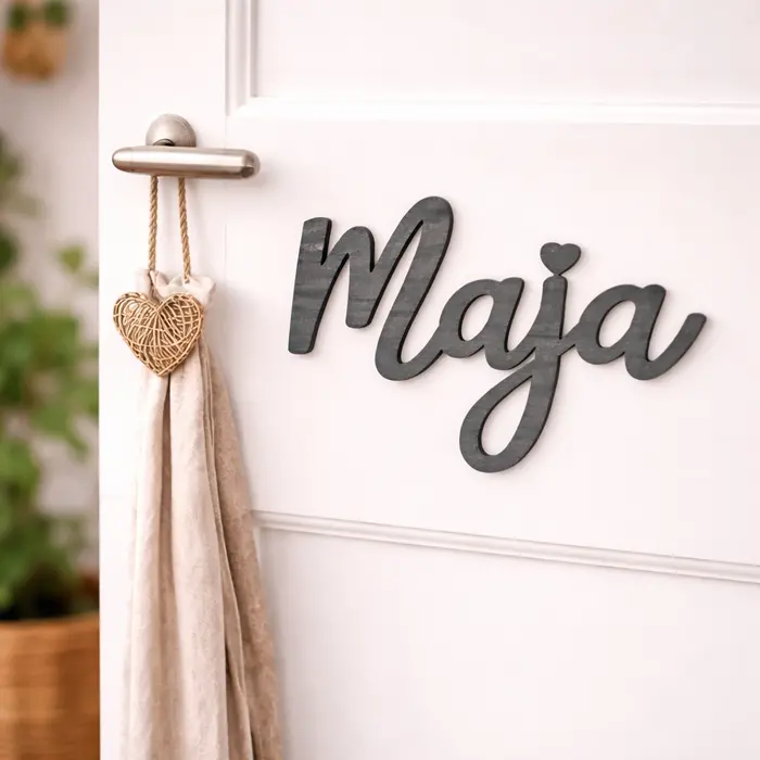 Personalizirano ime od drva za zid | Dekoracija za dječju sobu | Drveni natpis | Poklon za rođenje, 2 image