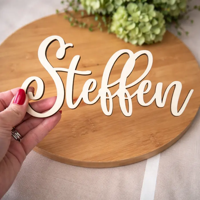 Personalizirano ime od drva za zid | Dekoracija za dječju sobu | Drveni natpis | Poklon za rođenje, 3 image