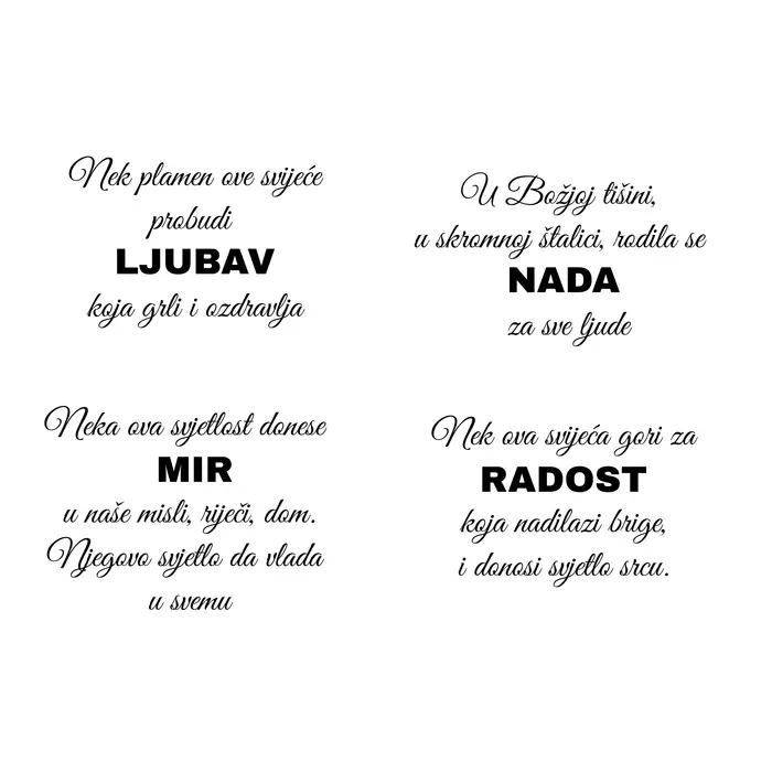 Komplet personaliziranih adventskih svijeća, 4 image