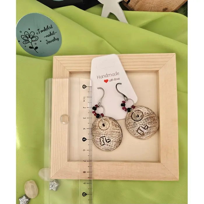 "Dah Davnine" naušnice od gline, 3 image