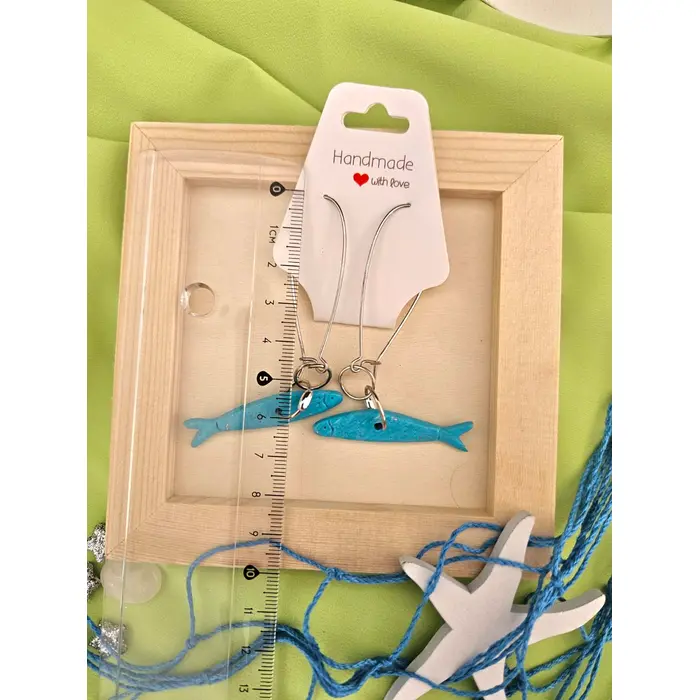 "Plavi šapat mora" - ručno rađene ribice od polimerne gline, 2 image