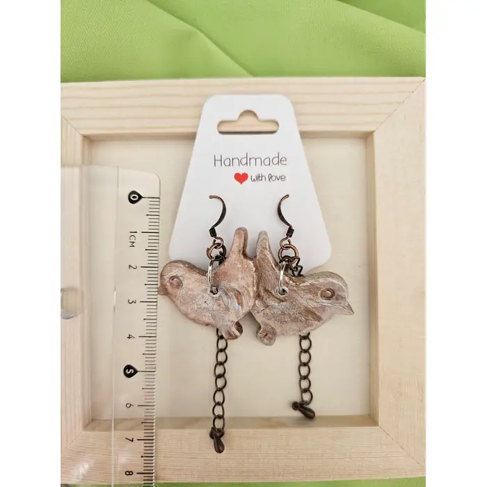 "Ptice Šaptalice" naušnice od gline, 3 image