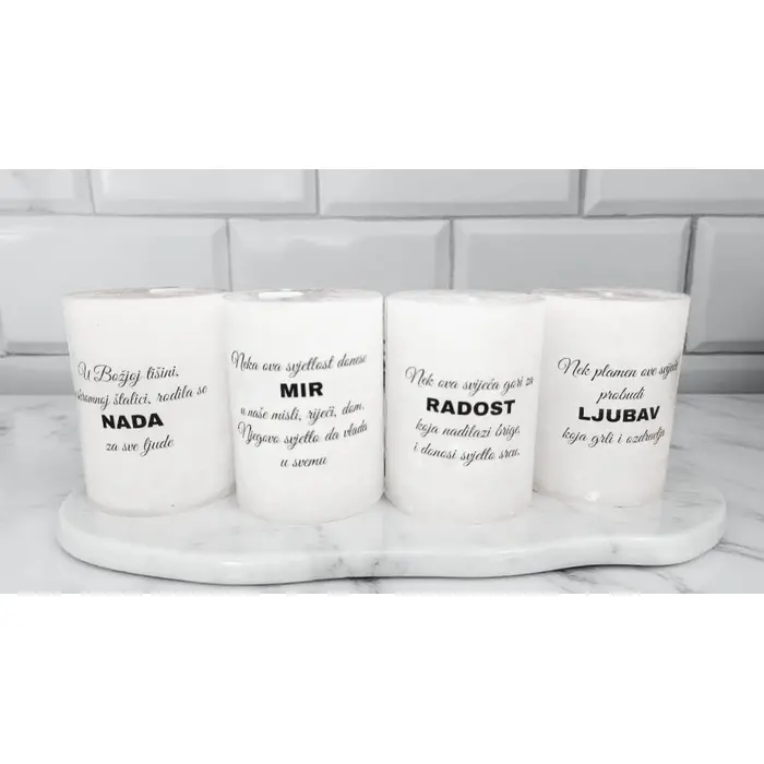 Komplet personaliziranih adventskih svijeća, 2 image