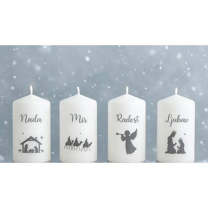 Komplet personaliziranih adventskih svijeća, 2 image
